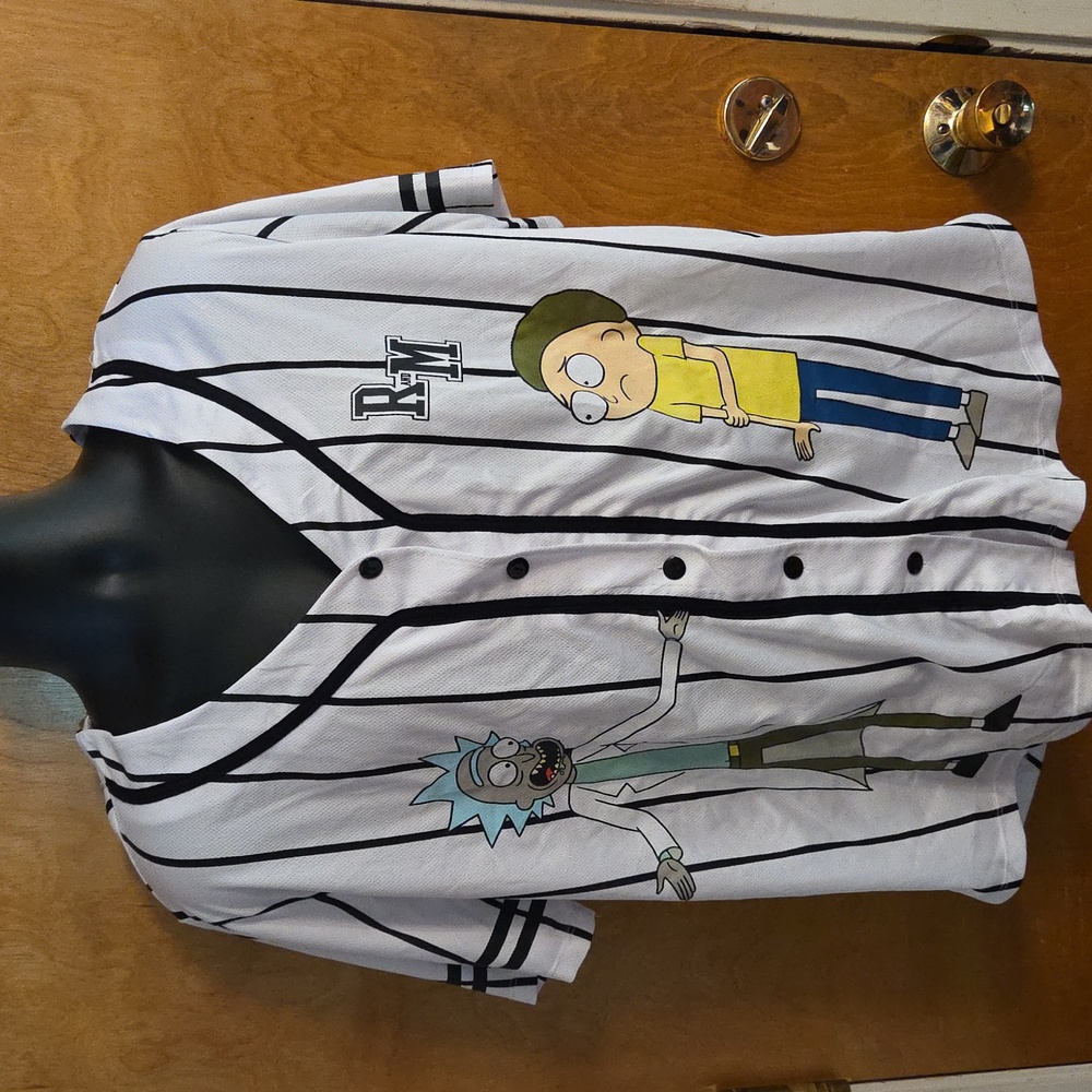 NWT Rick and Morty Baseball Jersey Size Large.